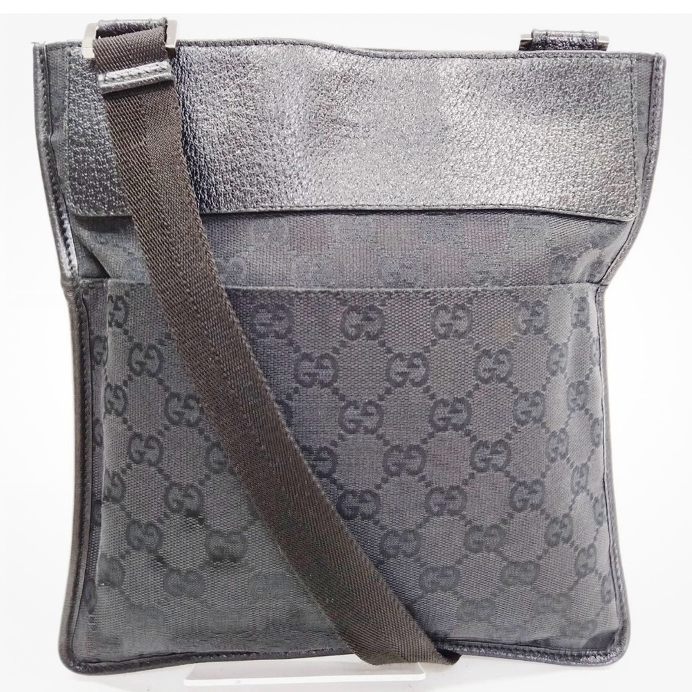 Gucci Black Monogram Messenger Bag
